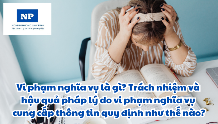 Vi phạm nghĩa vụ là gì? Trách nhiệm và hậu quả pháp lý do vi phạm nghĩa vụ cung cấp thông tin quy định như thế nào?