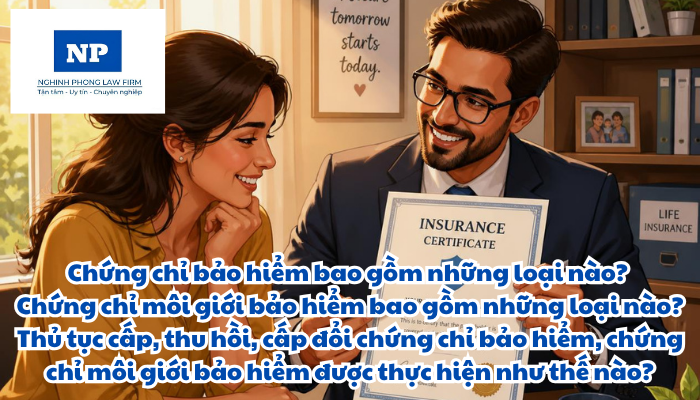 Chứng chỉ bảo hiểm bao gồm những loại nào? Chứng chỉ môi giới bảo hiểm bao gồm những loại nào? Thủ tục cấp, thu hồi, cấp đổi chứng chỉ bảo hiểm, chứng chỉ môi giới bảo hiểm được thực hiện như thế nào?