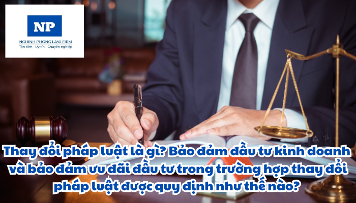 Thay đổi pháp luật là gì? Bảo đảm đầu tư kinh doanh và bảo đảm ưu đãi đầu tư trong trường hợp thay đổi pháp luật được quy định như thế nào?