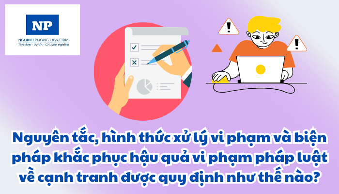 Nguyên tắc xử lý vi phạm, hình thức xử lý vi phạm và biện pháp khắc phục hậu quả vi phạm pháp luật về cạnh tranh được quy định như thế nào?