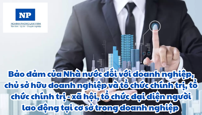 Bảo đảm của Nhà nước đối với doanh nghiệp, chủ sở hữu doanh nghiệp và tổ chức chính trị, tổ chức chính trị - xã hội và tổ chức đại diện người lao động tại cơ sở trong doanh nghiệp được quy định như thế nào?