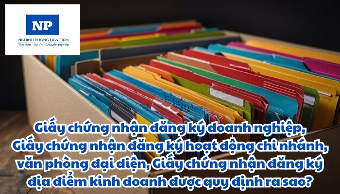Giấy chứng nhận đăng ký doanh nghiệp là gì? Nội dung Giấy chứng nhận đăng ký doanh nghiệp bao gồm những gì? Giấy chứng nhận đăng ký doanh nghiệp, Giấy chứng nhận đăng ký hoạt động chi nhánh, văn phòng đại diện, Giấy chứng nhận đăng ký địa điểm kinh doanh được quy định như thế nào?