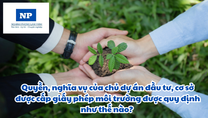Quyền, nghĩa vụ của chủ dự án đầu tư, cơ sở được cấp giấy phép môi trường được quy định như thế nào?