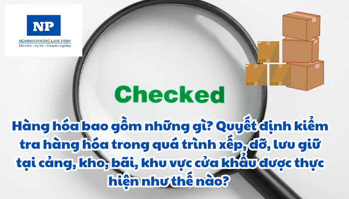 Hàng hóa bao gồm những gì? Quyết định kiểm tra hàng hóa trong quá trình xếp, dỡ, lưu giữ tại cảng, kho, bãi, khu vực cửa khẩu được thực hiện như thế nào?