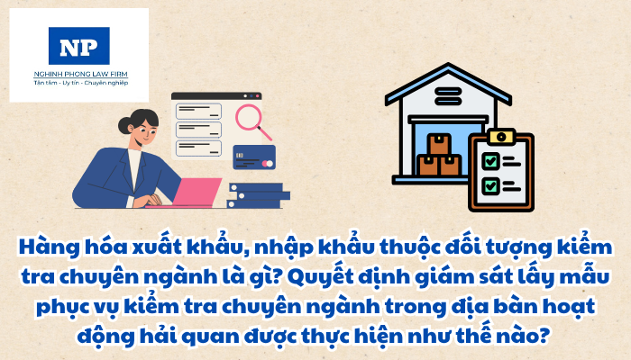 Kiểm tra chuyên ngành là gì? Kiểm tra chuyên ngành hải quan là gì? Hàng hóa xuất khẩu, nhập khẩu thuộc đối tượng kiểm tra chuyên ngành là gì? Quyết định giám sát lấy mẫu phục vụ kiểm tra chuyên ngành trong địa bàn hoạt động hải quan được thực hiện như thế nào?