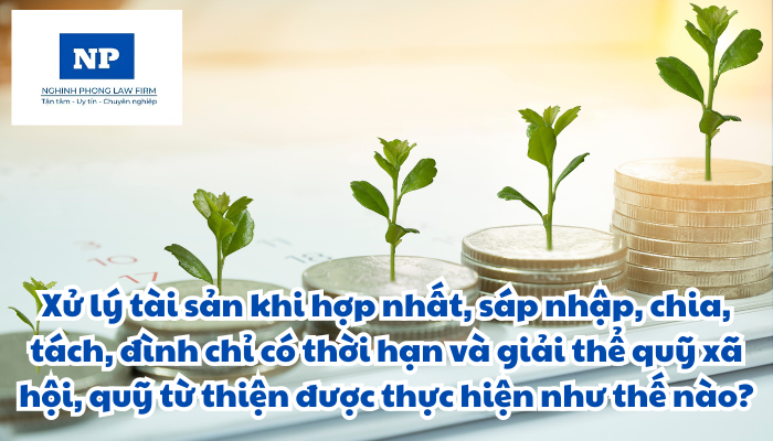 Xử lý tài sản khi hợp nhất, sáp nhập, chia, tách, đình chỉ có thời hạn và giải thể quỹ xã hội, quỹ từ thiện được thực hiện như thế nào?