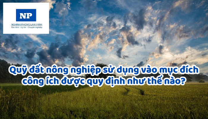 Quỹ đất nông nghiệp sử dụng vào mục đích công ích được quy định như thế nào?