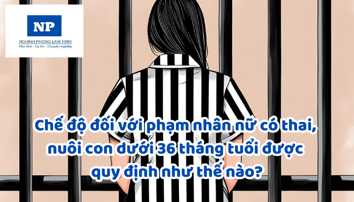 Chế độ đối với phạm nhân nữ có thai, nuôi con dưới 36 tháng tuổi được quy định như thế nào?