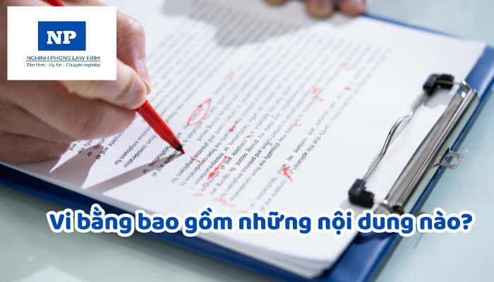 Vi bằng bao gồm những nội dung nào?